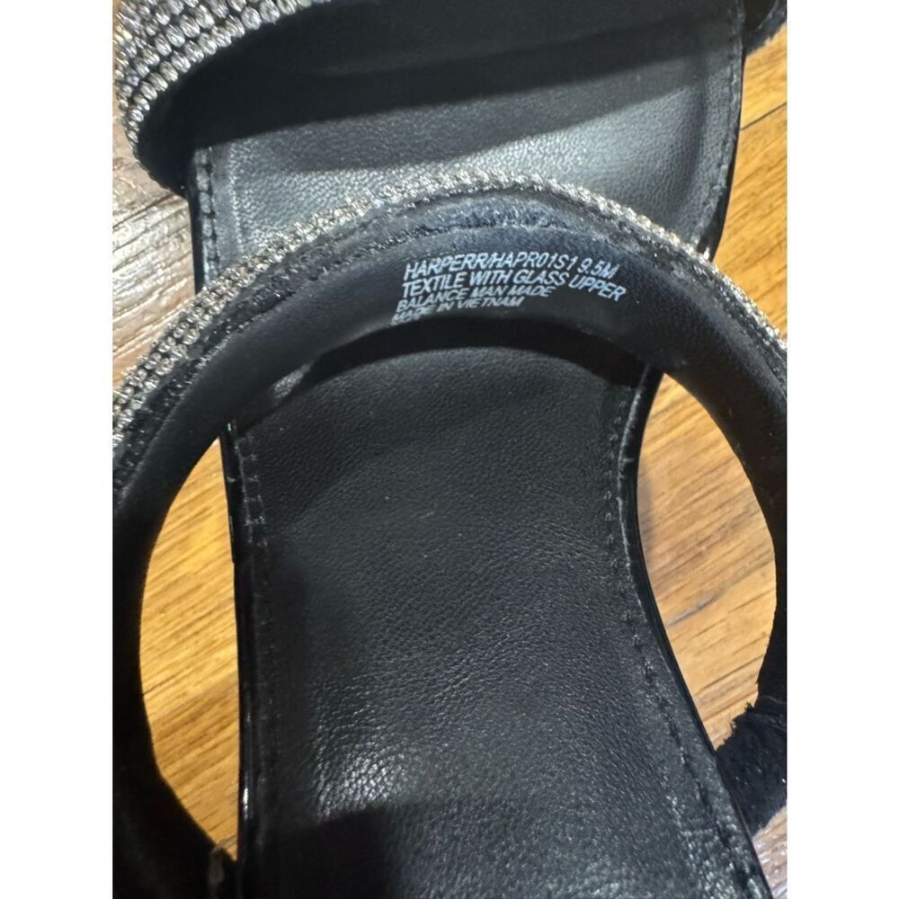 Revolve Steve Madden Metallic Harperr Black Crystal Embellished Heeled Sandals - Picture 13 of 13